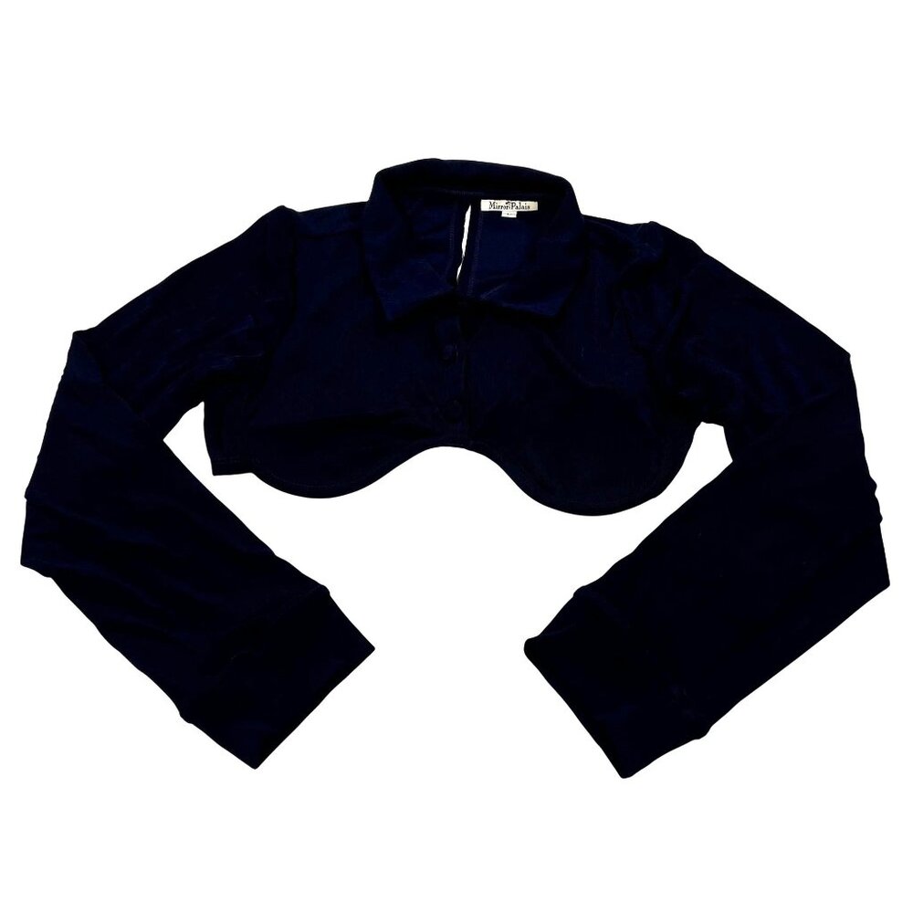 Mirror Palais Underwire Polo Top in Navy